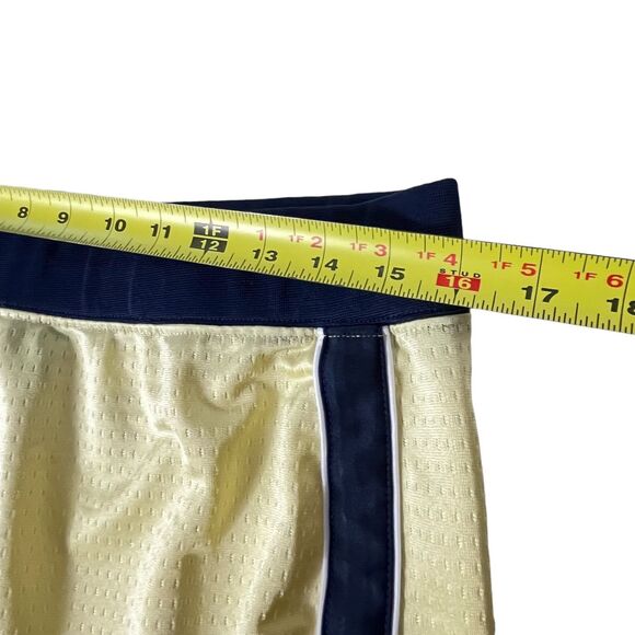 Nike Women's Large 12-14 Running Athletic Shorts Yellow & Navy RN56323 CA05553 - Picture 7 of 10